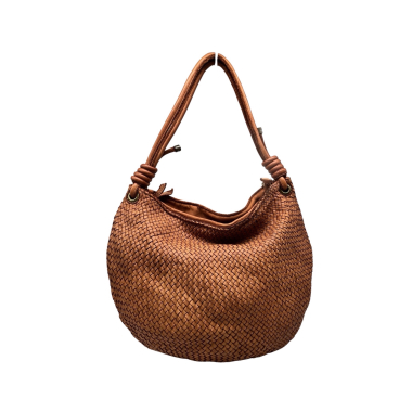 Grossiste LOUISA LEE - SAC EPAULE CUIR TRESSE VINTAGE ROMINA