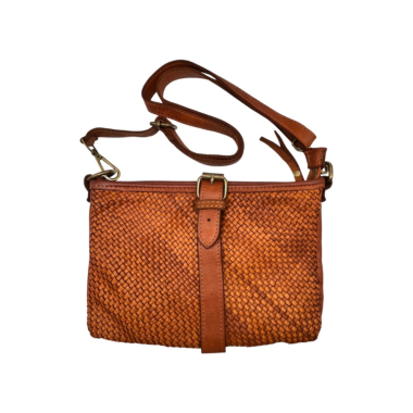 Grossiste LOUISA LEE - SAC POCHETTE CUIR WASHED INES CAMEL