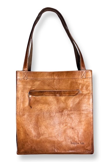 Wholesaler LOUISA LEE - Leather shopping bag 40cm