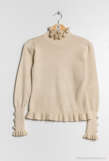 Wholesaler Lovie Look - Sweater with ruffles