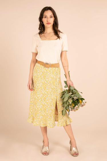 Wholesaler LOVIE & Co - Floral midi skirt
