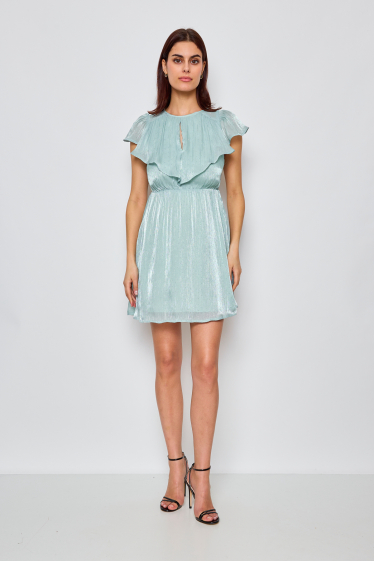 Wholesaler LOVIE & Co - LOVIE - Short flounced dress with rhinestone embellishments