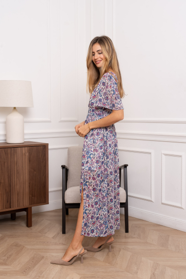 Wholesaler LOVIE & Co - LOVIE - Long floral lurex dress