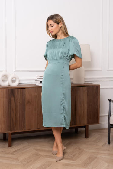 Wholesaler LOVIE & Co - LOVIE - CITRUS fluid mid-length dress