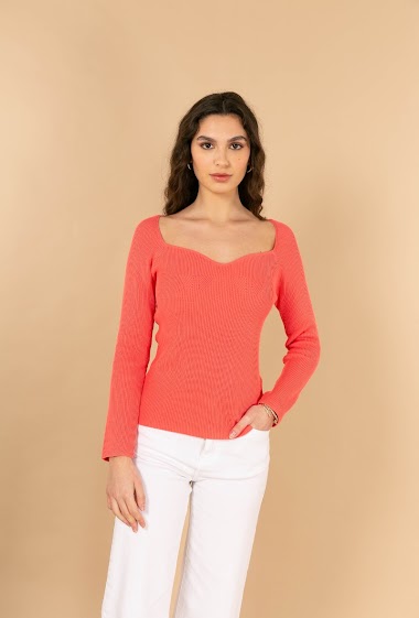 Wholesaler LOVIE & Co - Sweater with square neck