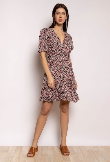 Wholesaler LOVIE & Co - Wrap dress with flower print