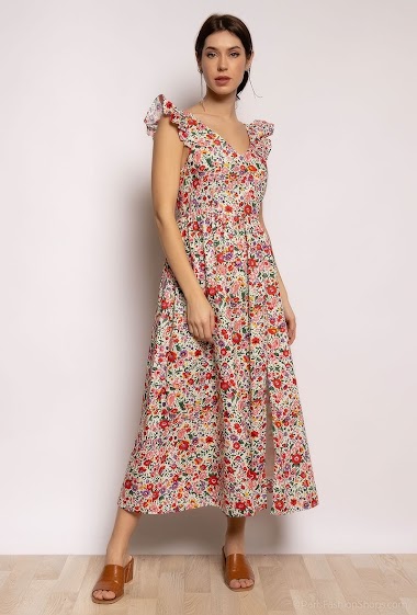 Wholesaler LOVIE & Co - Wrap dress with flower print