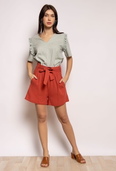 Wholesaler Lovie & Co - Cotton gauze shorts
