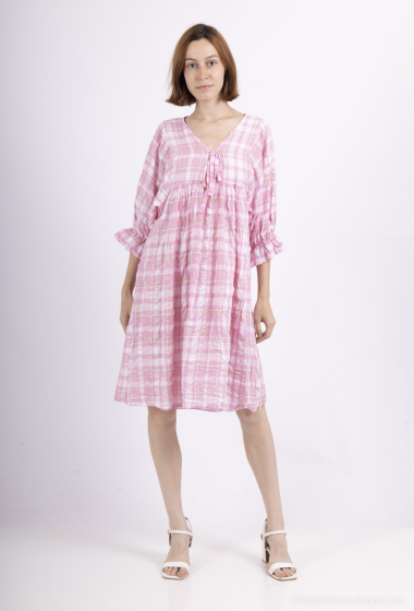 Wholesaler LOVIKA - Checked cotton dress