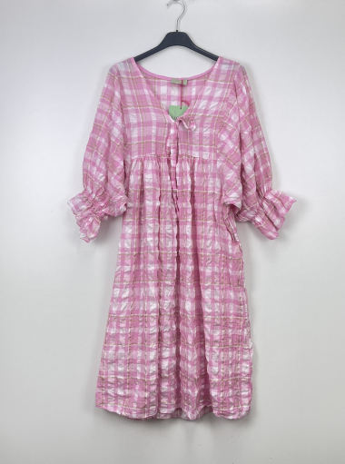 Wholesaler LOVIKA - Checked cotton dress