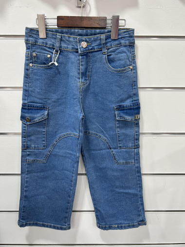Wholesaler Lu Kids - Girl's regular fit pocket trousers