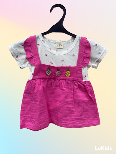 Wholesaler Lu Kids - Baby Girl Pineapple Dress