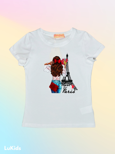 Wholesaler Lu Kids - Paris printed t-shirt