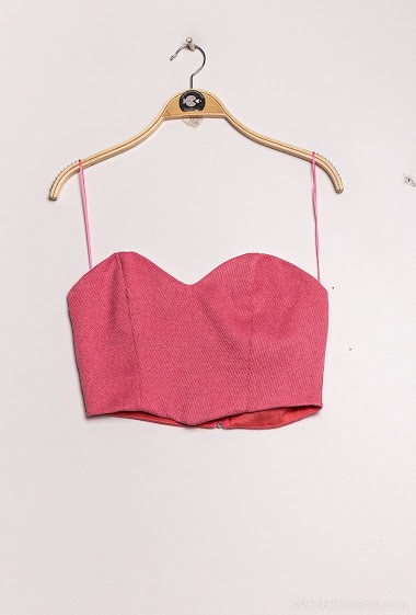 Wholesaler LUCCE - Bandeau top with sweetheart neckline