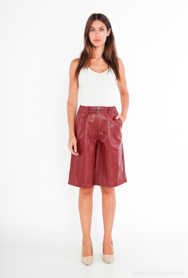 Wholesaler LUCCE - Faux leather Bermuda shorts