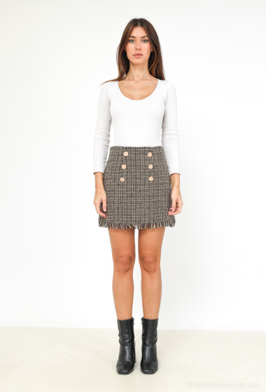 Wholesaler LUCCE - Checked skirt with buttons