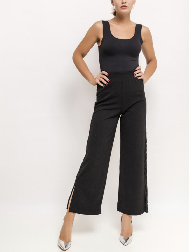 Wholesaler LUCCE - Wide leg pants with lace side stripes