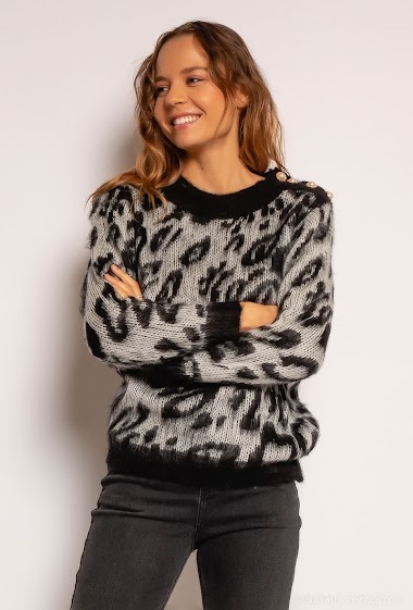 Wholesaler LUCCE - Sweater with leopard print