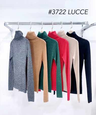 Großhändler LUCCE - Rollkragenpullover aus Lurex