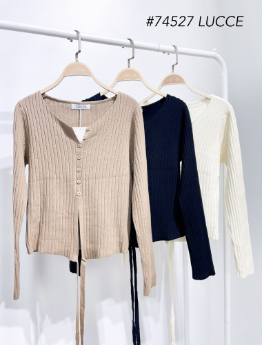 Wholesaler LUCCE - Buttoned ribbed sweater