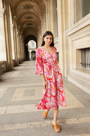Wholesaler LUCCE - Printed maxi silky dress