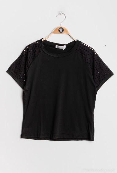 Grossiste LUCCE - T-shirt avec broderie anglaise