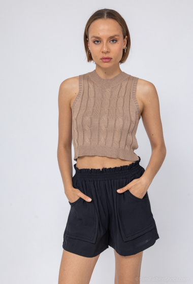 Wholesaler LUCCE - Braided knit cropped top
