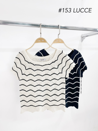 Wholesaler LUCCE - Geometric patterned knit top