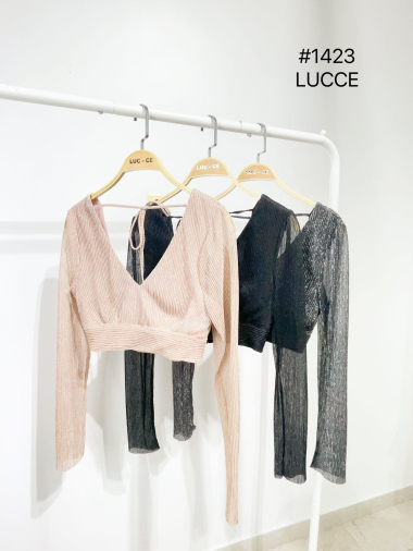 Wholesaler LUCCE - Sequined pleated top