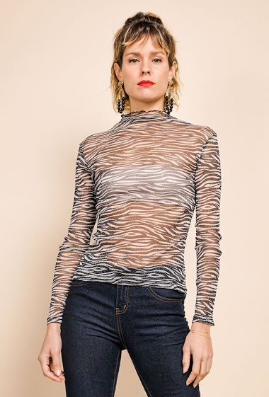 Großhändler LUCCE - Zebra transparente t-shirt