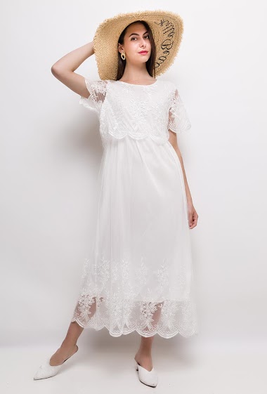 Wholesaler Lucene - Embroidered midi dress
