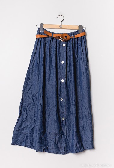 Wholesaler Lucky 2 - Midi lyocell skirt