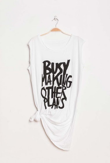 Mayorista Lucky 2 - Vestido o camiseta larga con mensaje "Busy making other plans"
