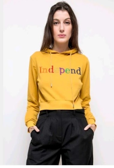 Wholesaler Lucky 2 - Embroidered hoodie INDEPEND