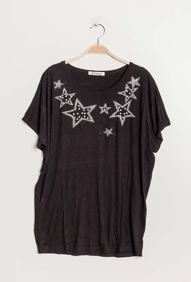 Grossiste Lucky 2 - T-shirt avec étoiles