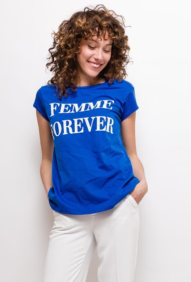 Grossiste Lucky 2 - T-shirt FEMME FOREVER