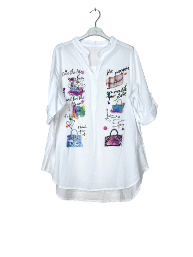 Wholesaler Lucky Nana - Light blouse with pattern, 3/4 sleeve