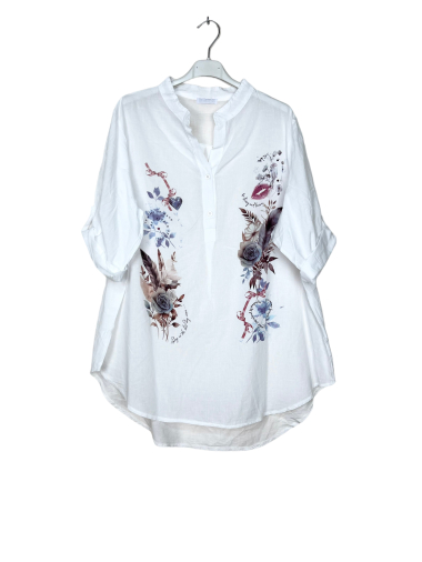Wholesaler Lucky Nana - Light blouse with pattern, 3/4 sleeve