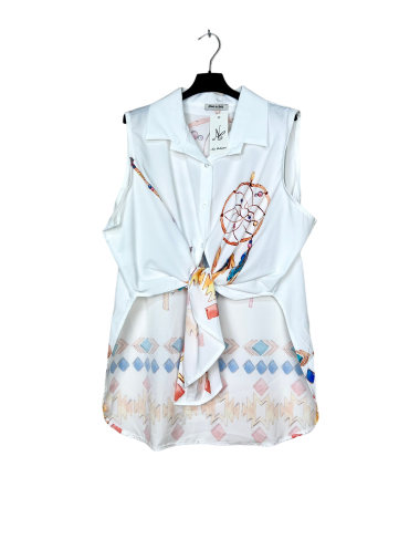Wholesaler Lucky Nana - Sleeveless patterned shirt