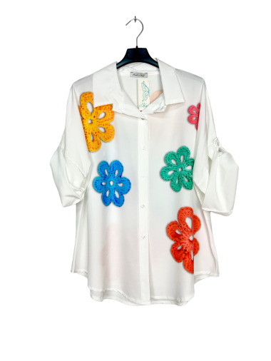 Großhändler Lucky Nana - Bedrucktes Button-Down-Hemd