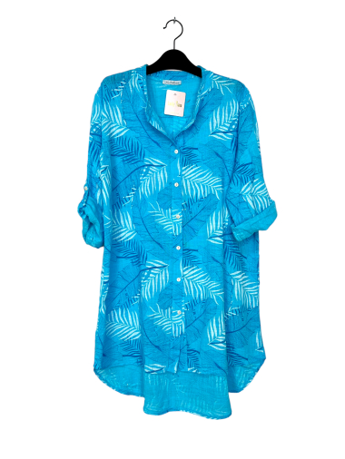 Wholesaler Lucky Nana - Long patterned shirt, 3/4 sleeve