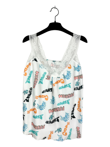 Wholesaler Lucky Nana - Lace tank top with pattern, small size