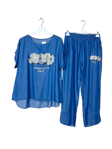 Wholesaler Lucky Nana - Trousers and t-shirt set with pattern