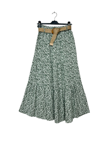 Wholesaler Lucky Nana - Skirt with floral pattern belt