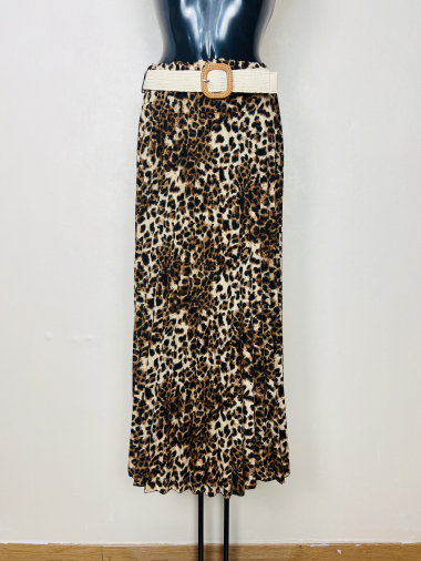 Wholesaler Lucky Nana - Long loose patterned skirt with belt