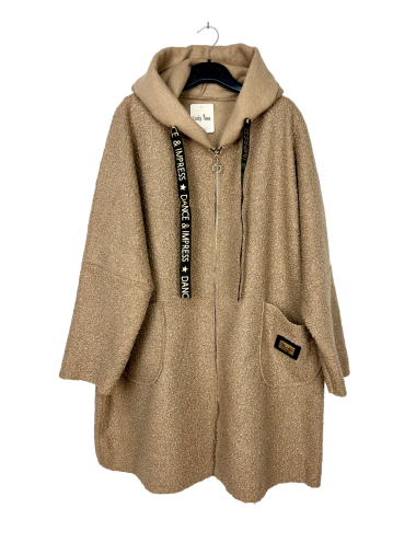 Wholesaler Lucky Nana - Mid-length zipped coats with hood and pocket