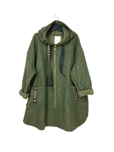 Wholesaler Lucky Nana - Mid-length zipped coats with hood and pocket