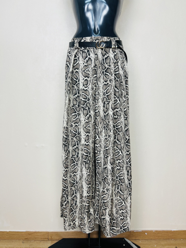 Wholesaler Lucky Nana - Loose patterned pants, with pocket and belt.