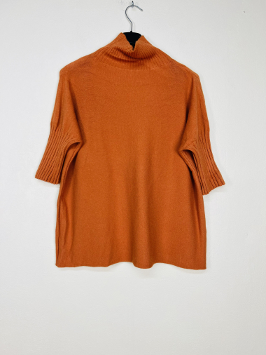 Wholesaler Lucky Nana - Ribbed turtleneck sweater, 3/4 sleeve