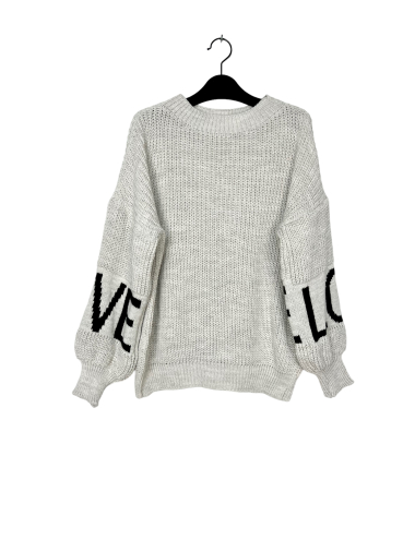 Wholesaler Lucky Nana - Wool sweater with “LOVE” sleeve